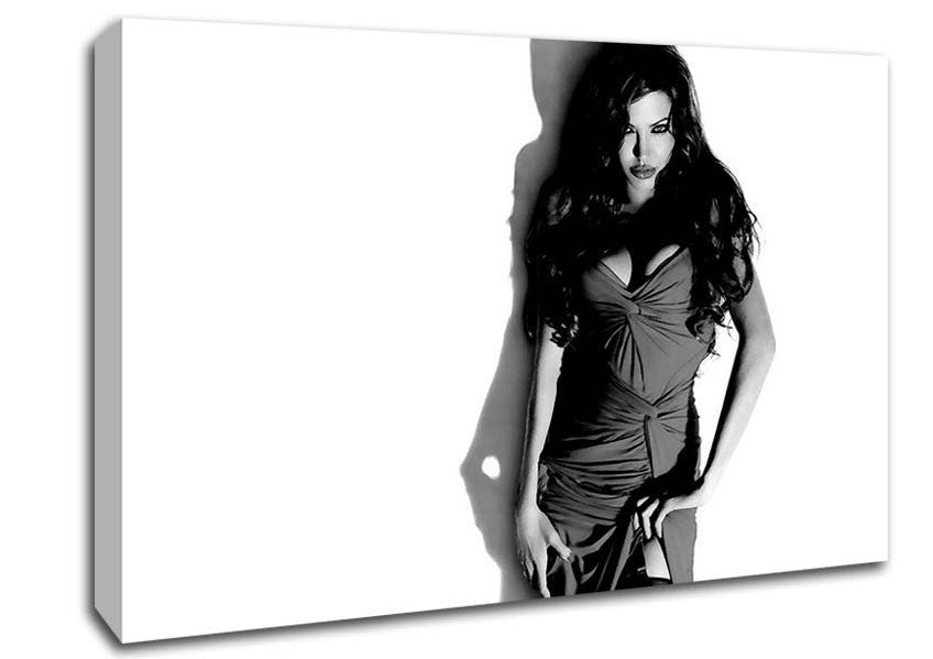 Angelina Jolie Dress B n W Canvas Wall Art
