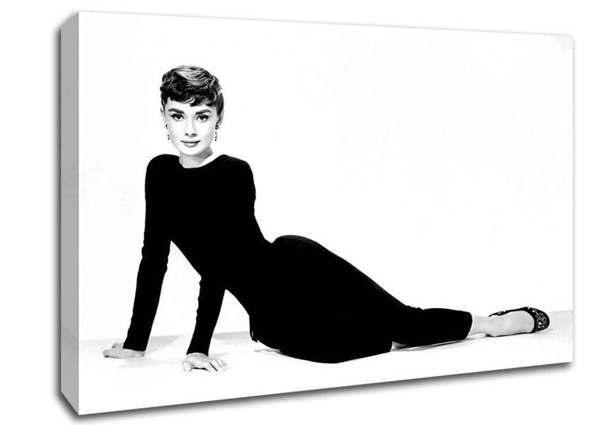 Audrey Hepburn Cat Suit Canvas Wall Art