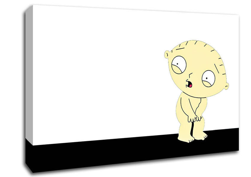 Family Guy Stewie Naked Canvas Wall Art