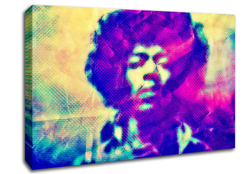 Jimi Hendrix Blur Canvas Wall Art