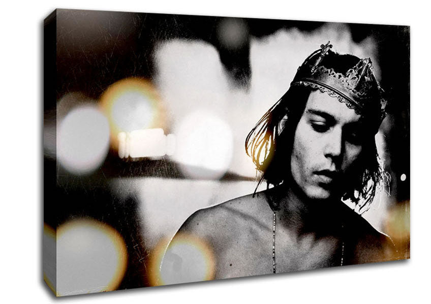 Johnny Depp Crown Canvas Wall Art