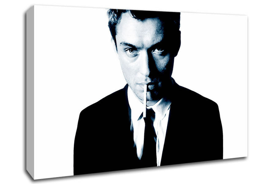 Jude Law Blue Canvas Wall Art