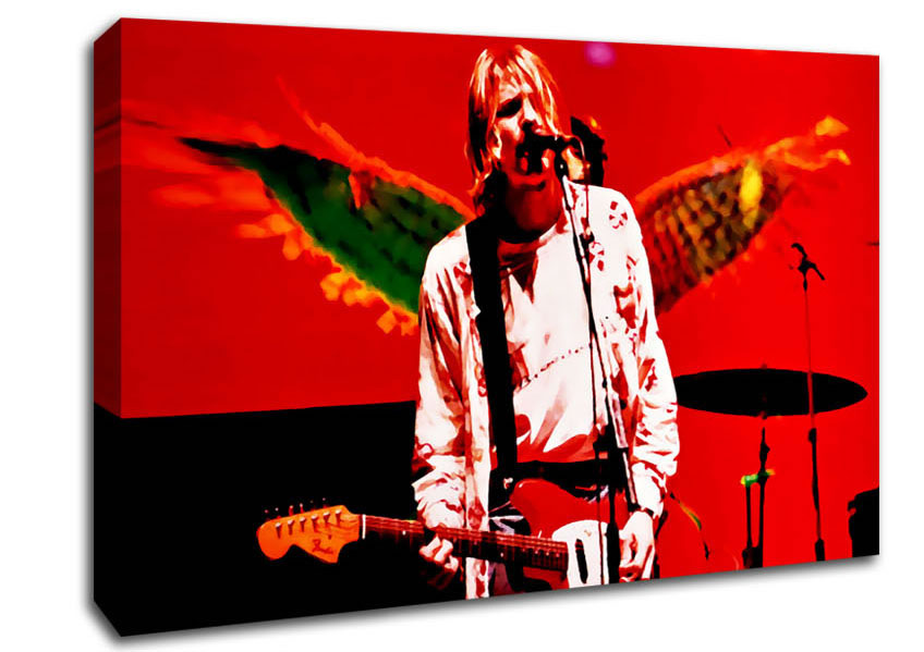 Kurt Cobain Angel Wings Canvas Wall Art