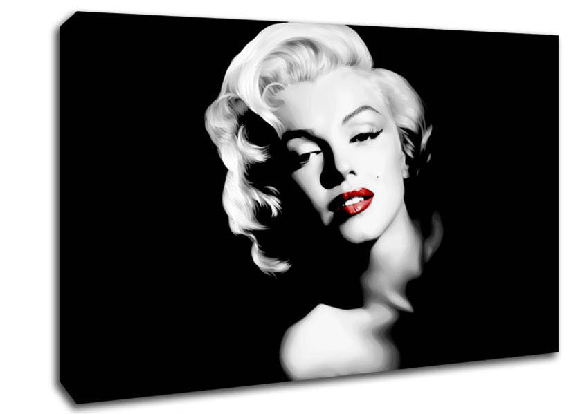 Marilyn Monroe Red Lips Landscape Canvas Wall Art