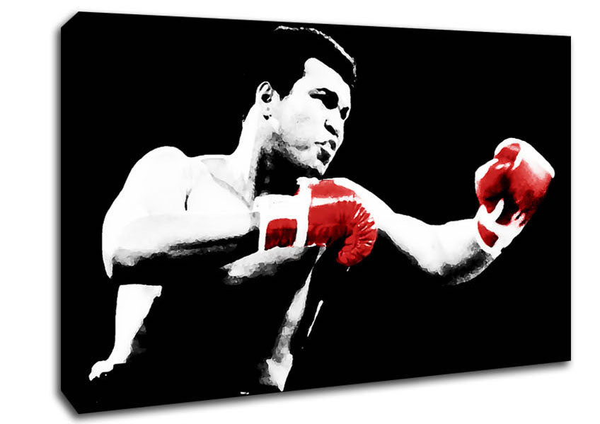 Muhammad Ali Red Boxing Gloves Canvas Wall Art