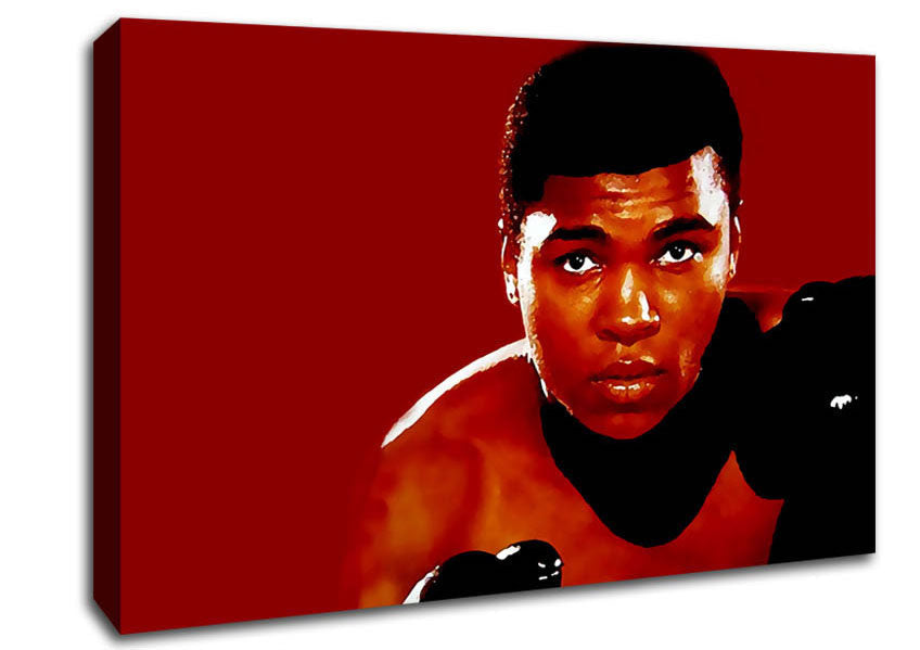 Muhammad Ali Red Canvas Wall Art