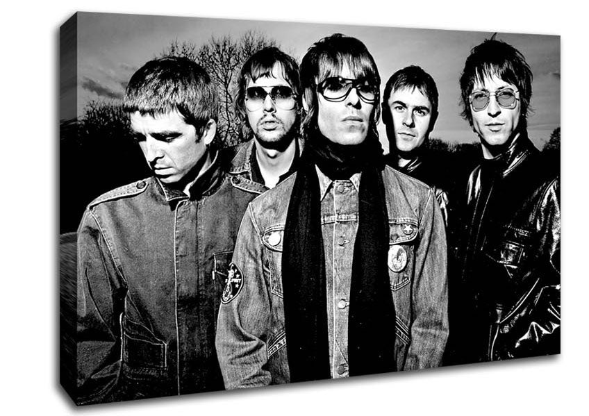 Oasis Black And White Scarf Canvas Wall Art