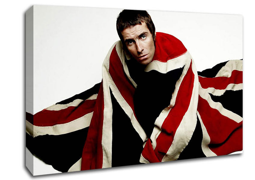 Oasis Liam Gallagher Flag Canvas Wall Art