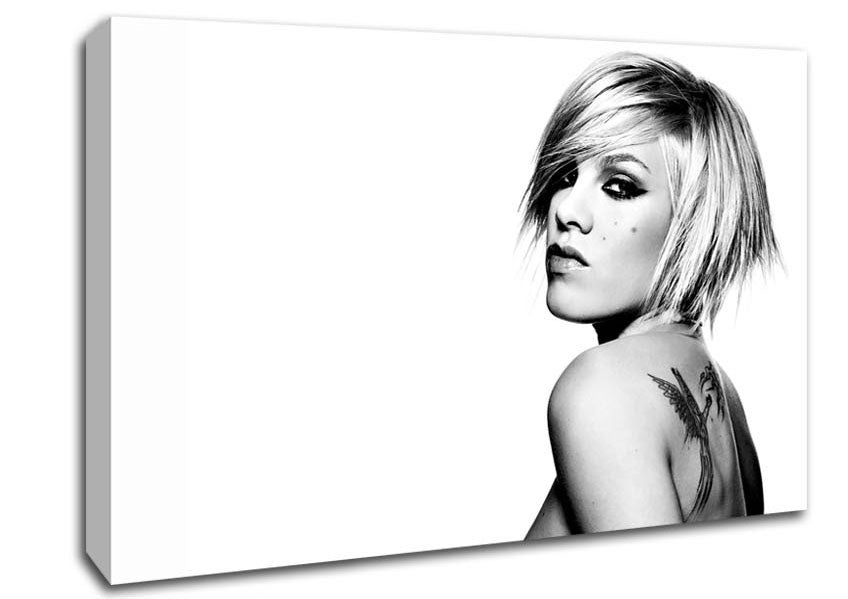 Pink Tattoo B n W Canvas Wall Art