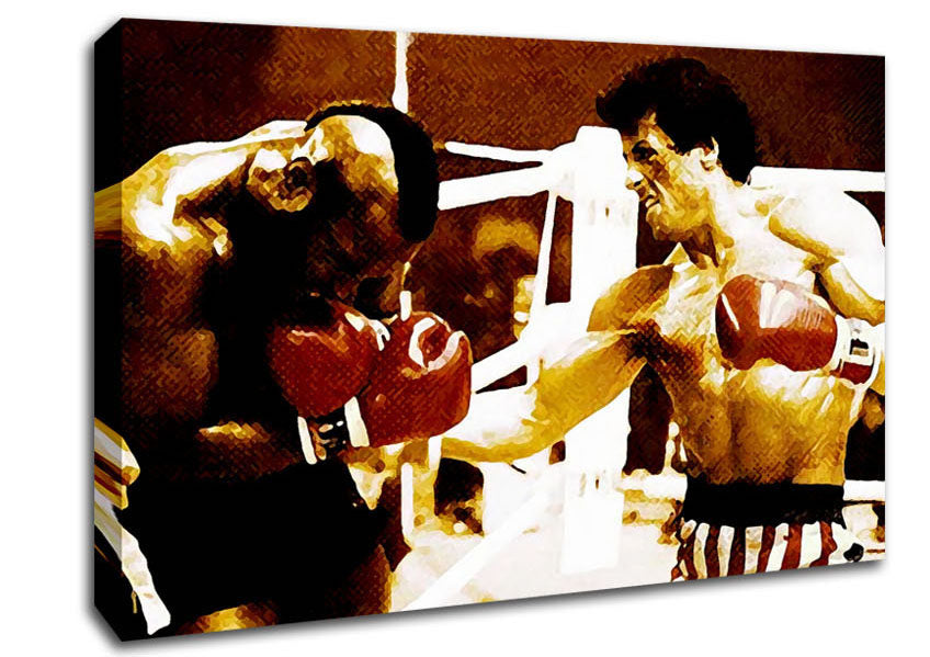Rocky 3 In The Ring With Mr T Canvas Wall Art