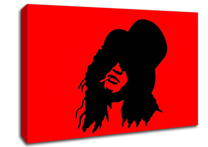 Slash Red Canvas Wall Art