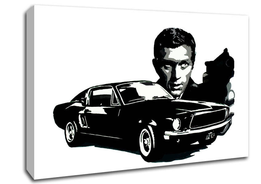 Steve Mcqueen Bullitt Canvas Wall Art