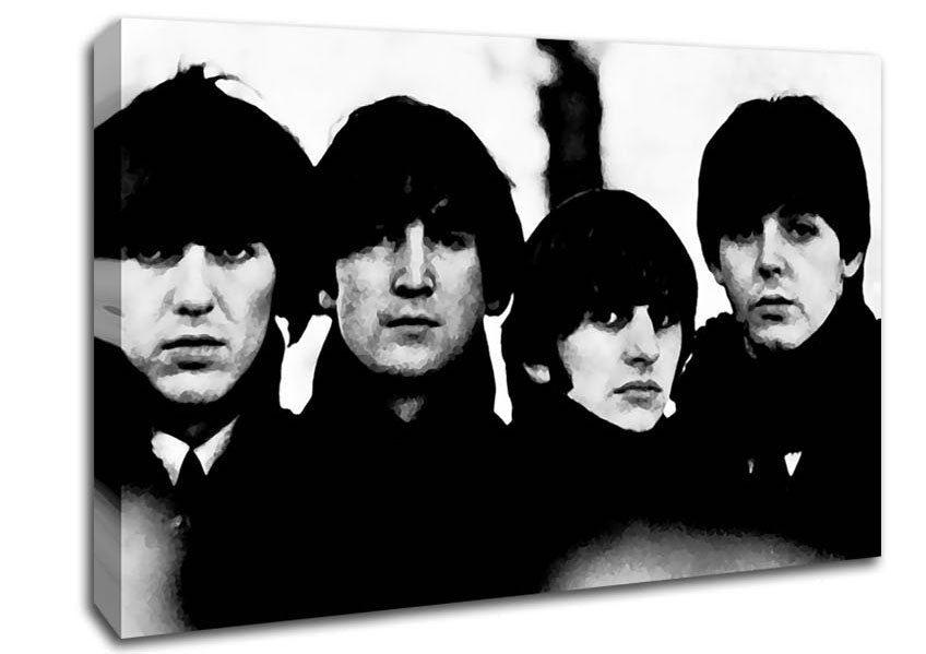 The Beatles In Liverpool Faces 1 Canvas Wall Art