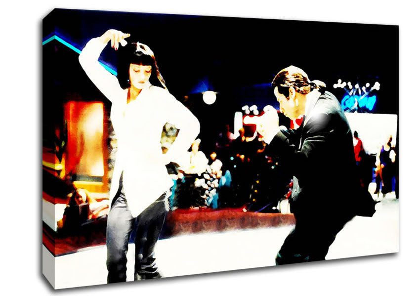 Pulp Fiction Dance Off Mia Canvas Wall Art