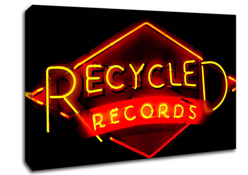 Recycled Records Canvas Wall Art