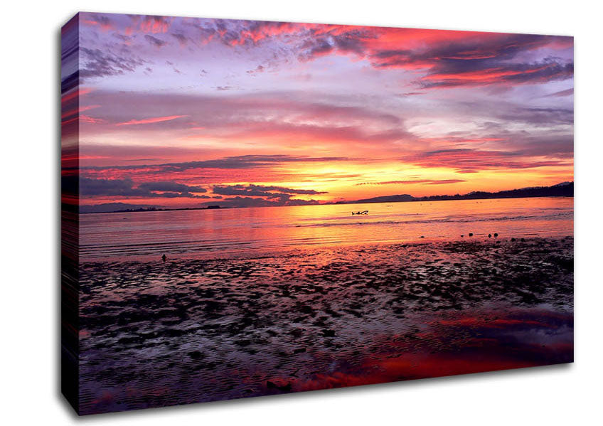 Sea Sunset Paradise Canvas Wall Art