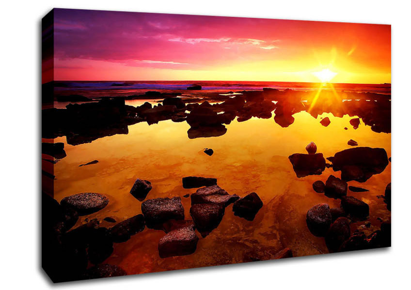Beautiful Orange Rocky Skies Canvas Wall Art