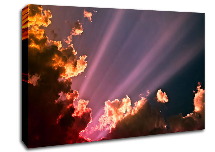 Colourful Clouds Above The Ocean Canvas Wall Art