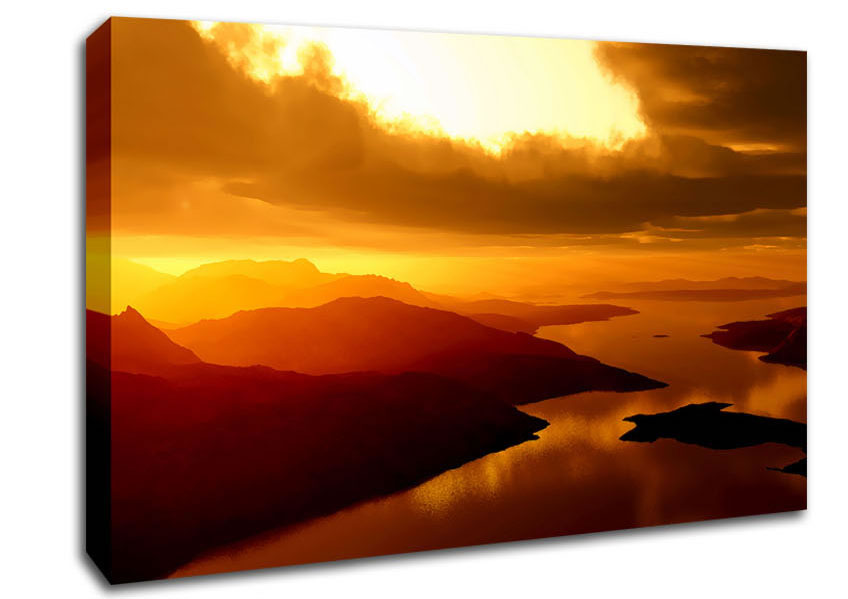 Calm Ocean Islands Canvas Wall Art