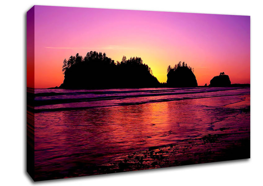 Surreal Pink Ocean Flow Canvas Wall Art