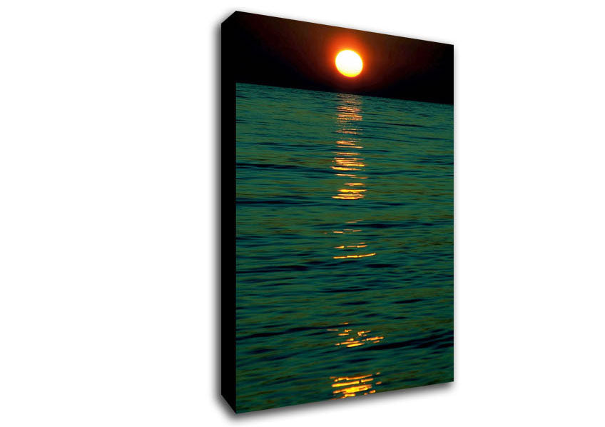 Stunning Green Ocean Nights Canvas Wall Art
