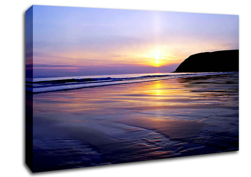 Peaceful Ocean Daybreak Canvas Wall Art