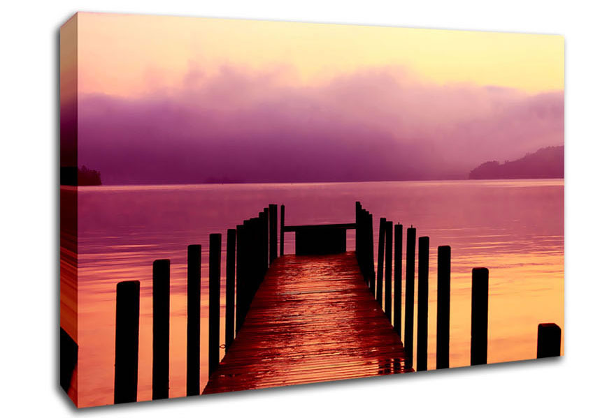 Tranquil Boardwalk Ocean Canvas Wall Art