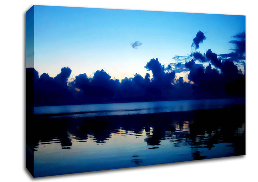 Blue Ocean Skies At Daybreak Canvas Wall Art