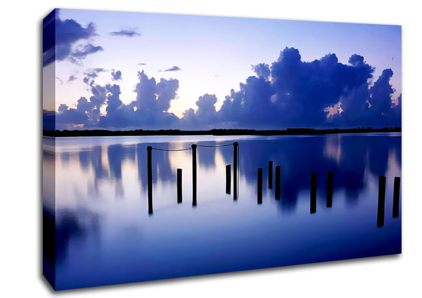 Tranquil Blue Lake Canvas Wall Art