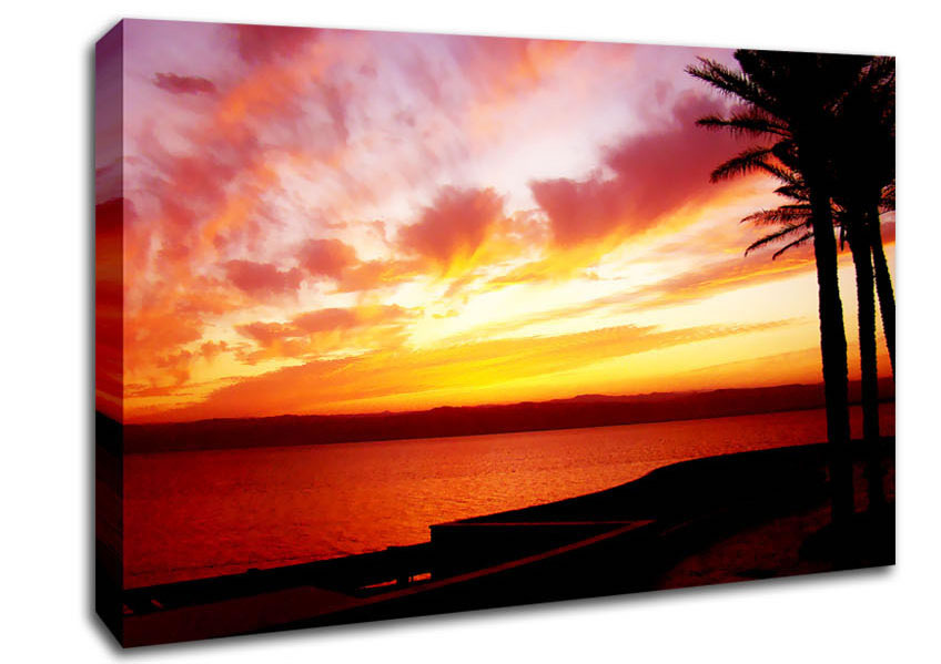 Tranquil Ocean Sunset Canvas Wall Art