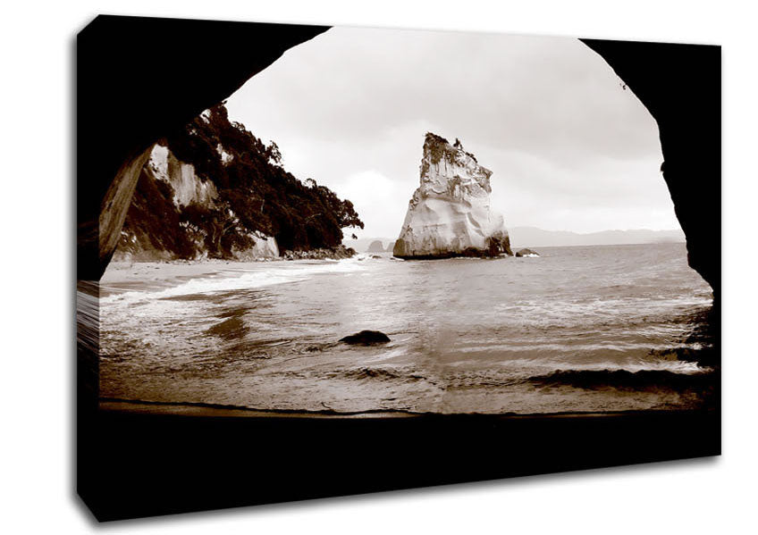 Oceans Gateway Chocolate Canvas Wall Art