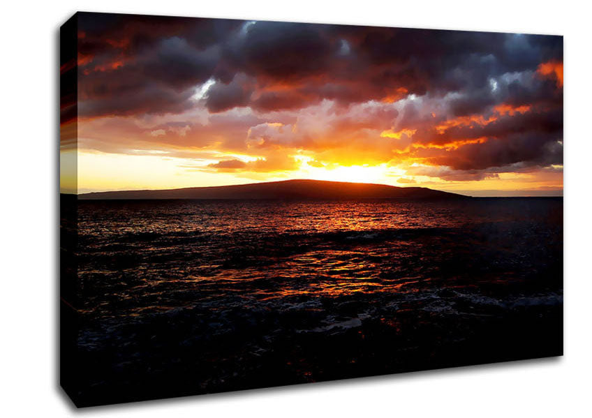 Movement Of The Ocean Sun Canvas Wall Art