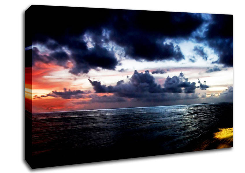 Blue Ocean Shoreline Canvas Wall Art