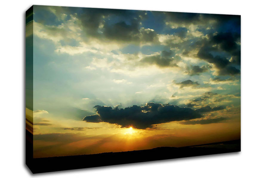 Sun Blaze Skies Canvas Wall Art
