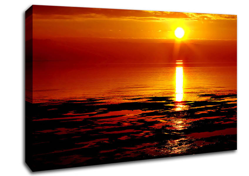 Lapping Waves In Golden Sunlight Canvas Wall Art