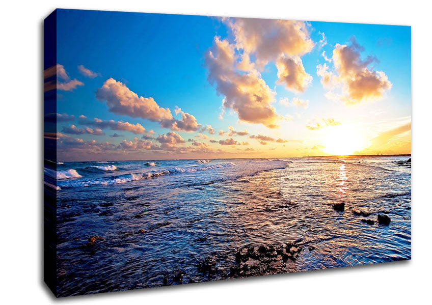Clouds In The Sunset Sky Canvas Wall Art