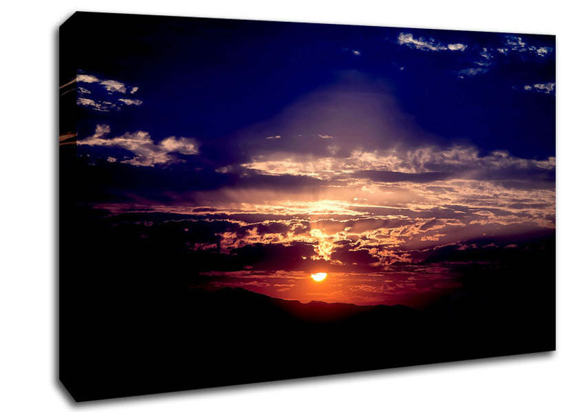 Sun At Dusk Canvas Wall Art