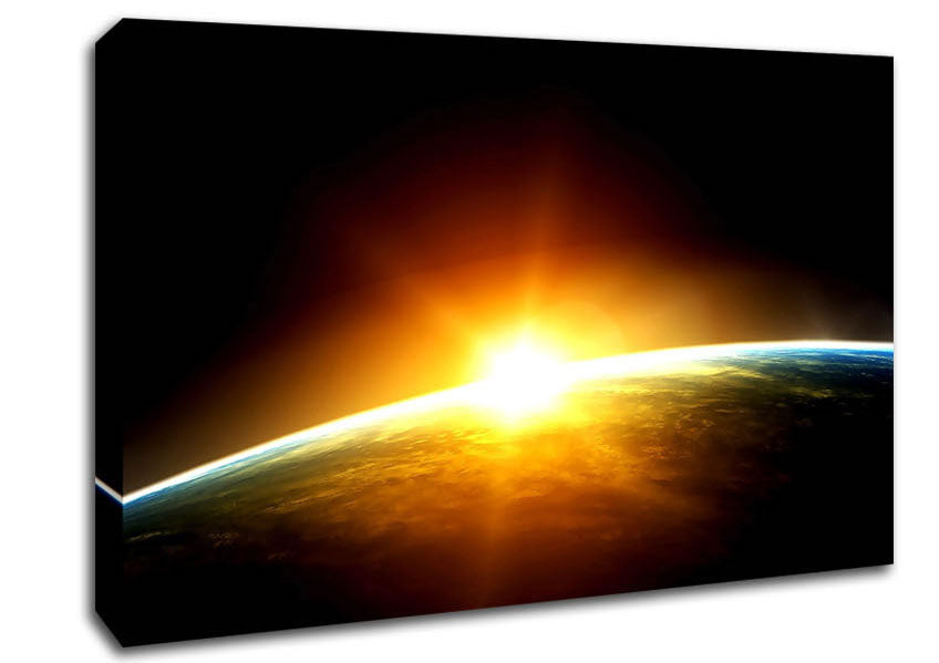 Sunrise Over The Earth Canvas Wall Art