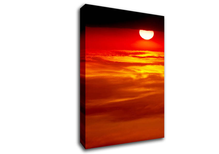 As The Sun Falls In The Stunning Golden Sky Canvas Wall Art