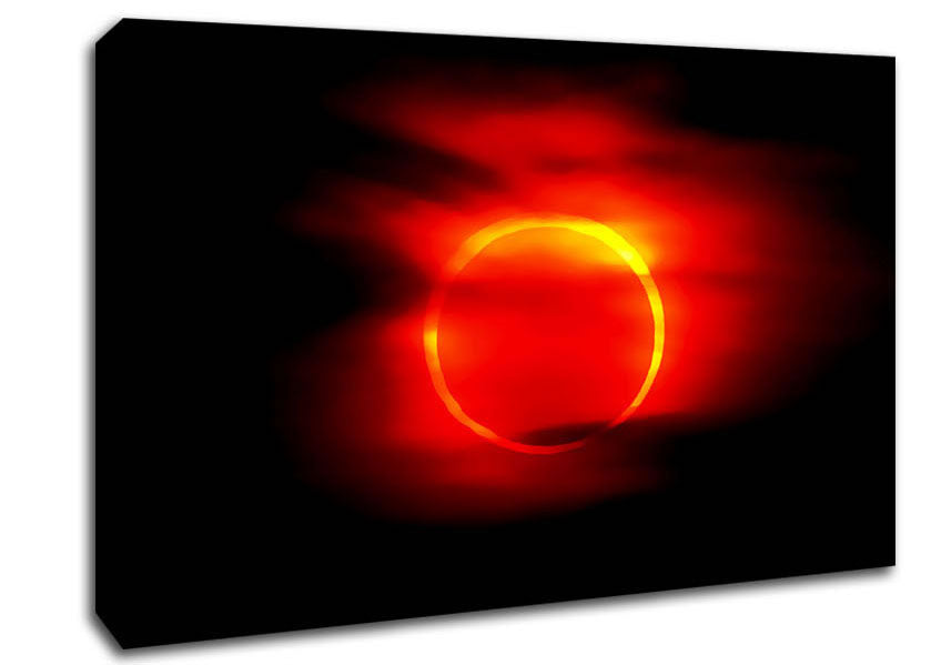 Total Eclipse Red Canvas Wall Art
