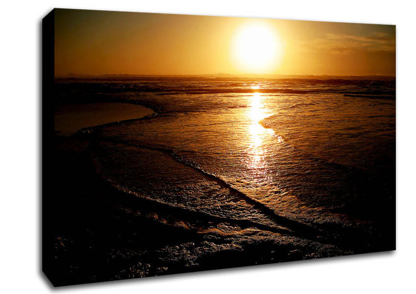 The Reflections Of The Ocean Sun Canvas Wall Art