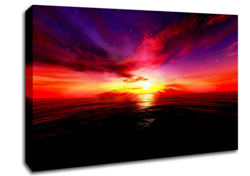 Sunset In Another World Canvas Wall Art
