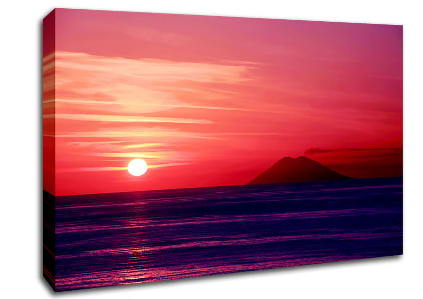 Sunset Just Before Night Falls Canvas Wall Art