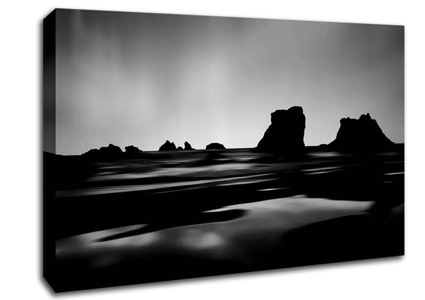 Black And White Ocean Canvas Wall Art