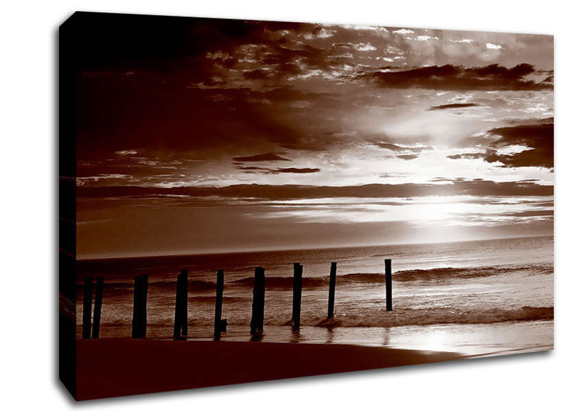 Chocolate Ocean Walk Canvas Wall Art