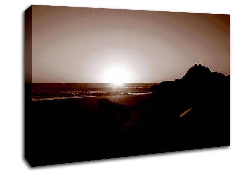Chocolate Sunrays Canvas Wall Art