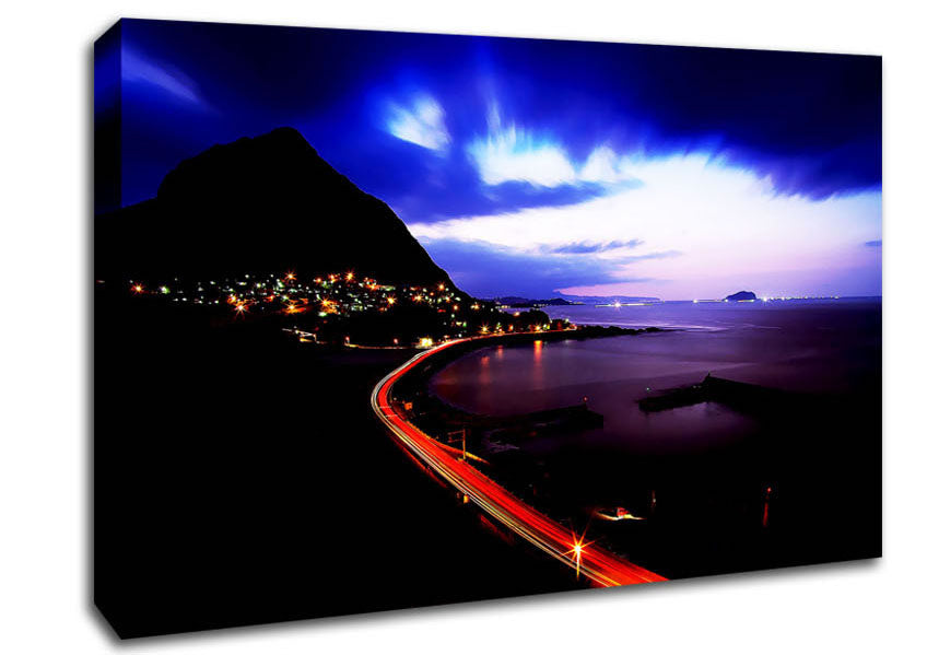 The Road Past The Ocean Canvas Wall Art