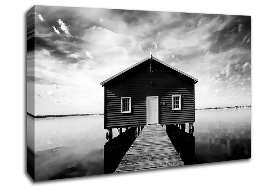 Water House B n W Canvas Wall Art