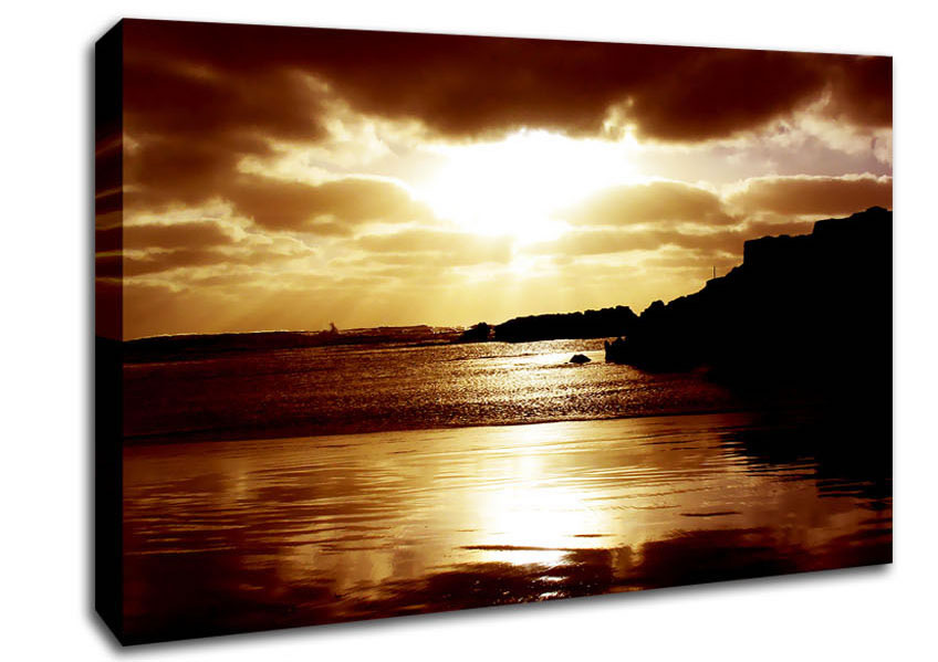 Chocolate Sunset Reflections Canvas Wall Art