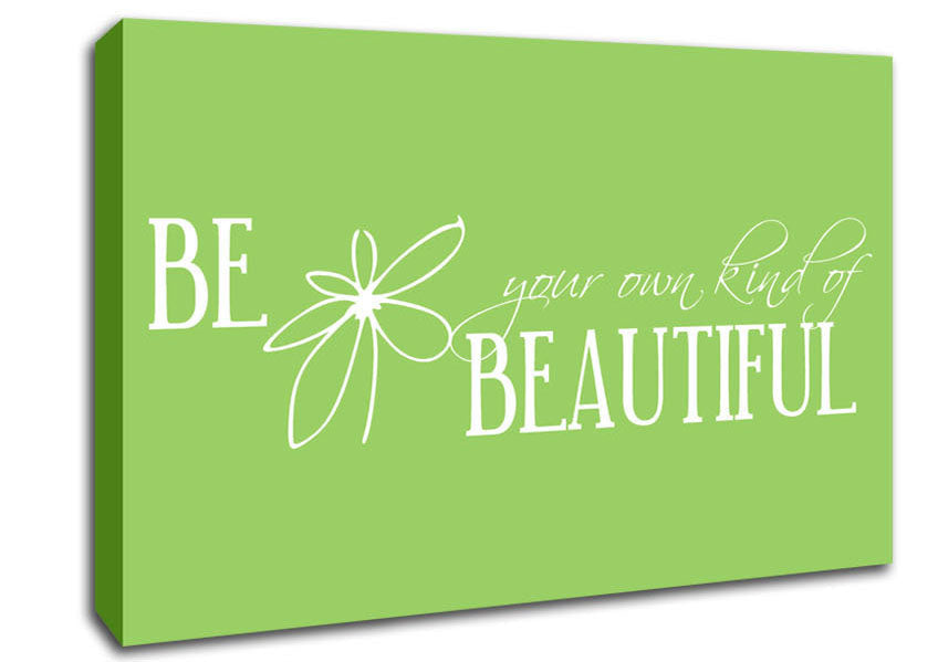 Be Your Own Kind Lime Green Canvas Wall Art